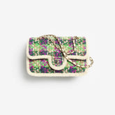 2025/26 Collection Large Flap Bag Green, Purple