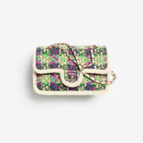 2025/26 Collection Large Flap Bag Green, Purple