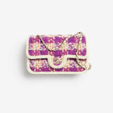 2025/26 Collection Large Flap Bag Fuschia, Pink, Beige & Brown