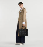 Medium Dior Book Tote Black Macrocannage Calfskin