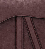 Saddle Bag with Strap Plum Grained Calfskin