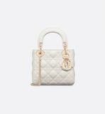 Mini Lady Bag Latte Cannage Lambskin