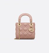 Mini Lady Bag Blush Cannage Lambskin