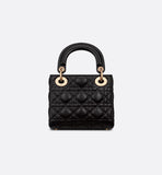 Mini Lady Bag Black Cannage Lambskin