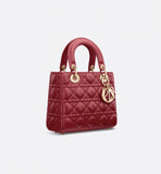 Small Lady Dior My Bag Cherry Red Cannage Lambskin