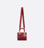 Small Lady Dior My Bag Cherry Red Cannage Lambskin