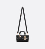 Mini Lady D-Joy Bag Black Cannage Lambskin