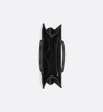 Medium Dior Book Tote Black Macrocannage Calfskin