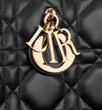 Medium Dior Book Tote Black Macrocannage Calfskin