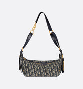 Small D-Journey Bag Blue Dior Oblique Jacquard