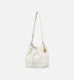 Small D-Motion Bag Ivory Macrocannage Lambskin