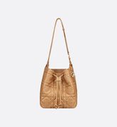 Medium D-Motion Bag Light Gold-Tone Macrocannage Lambskin