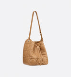 Medium D-Motion Bag Light Gold-Tone Macrocannage Lambskin