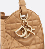 Medium D-Motion Bag Light Gold-Tone Macrocannage Lambskin