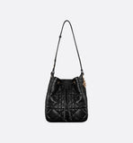 Medium D-Motion Bag Black Macrocannage Lambskin