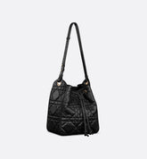 Medium D-Motion Bag Black Macrocannage Lambskin