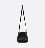 Medium D-Motion Bag Black Macrocannage Lambskin