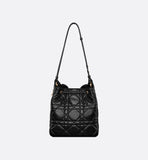 Medium D-Motion Bag Black Macrocannage Lambskin