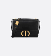 30 Montaigne Bag Black Box Calfskin