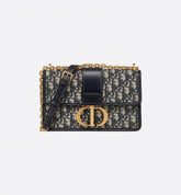 30 Montaigne Chain Bag Blue Dior Oblique Jacquard