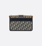30 Montaigne Chain Bag Blue Dior Oblique Jacquard