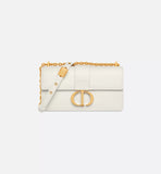 30 Montaigne East-West Bag with Chain Latte Calfskin