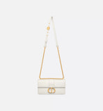 30 Montaigne East-West Bag with Chain Latte Calfskin