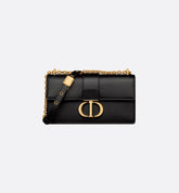 30 Montaigne East-West Bag with Chain Black Calfskin