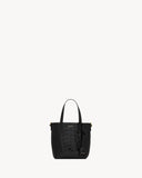 Mini toy shopping Saint Laurent IN CROCODILE-EMBOSSED LEATHER NOIR