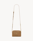 GABY ZIPPED POUCH IN QUILTED LAMBSKIN DARK CORK
