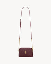 GABY ZIPPED POUCH IN QUILTED LAMBSKIN ROUGE CABERNET