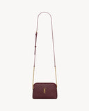 GABY ZIPPED POUCH IN QUILTED LAMBSKIN ROUGE CABERNET