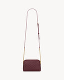 GABY ZIPPED POUCH IN QUILTED LAMBSKIN ROUGE CABERNET