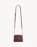 GABY ZIPPED POUCH IN QUILTED LAMBSKIN ROUGE CABERNET
