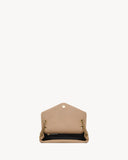 CALYPSO SMALL IN PLUNGED LAMBSKIN DARK TOFFEE