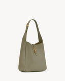 SUPPLE LARGE IN GRAINED LEATHER STRONG MOSS