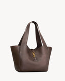BEA IN GRAINED LEATHER MARRON FONCE