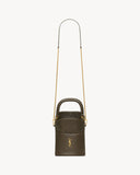 GABY BUCKET BAG IN LAMBSKIN LIGHT MUSK