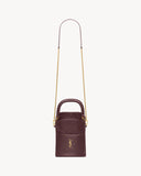 GABY BUCKET BAG IN LAMBSKIN ROUGE CABERNET