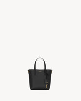 MINI TOY SHOPPING SAINT LAURENT IN BOX LEATHER BLACK