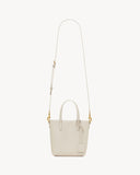 MINI TOY SHOPPING SAINT LAURENT IN BOX LEATHER BLANC VINTAGE