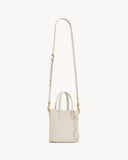 MINI TOY SHOPPING SAINT LAURENT IN BOX LEATHER BLANC VINTAGE