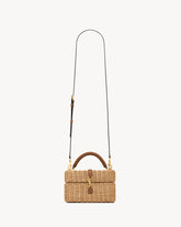 GABY VANITY BAG IN OSIER NATURAL AND BRICK
