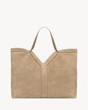 Y MAXI TOTE IN SUEDE DRY GRAIN