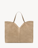 Y MAXI TOTE IN SUEDE DRY GRAIN
