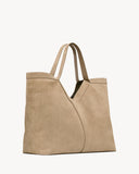 Y MAXI TOTE IN SUEDE DRY GRAIN