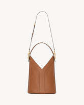 Y TOP-HANDLE BUCKET IN LEATHER BRICK