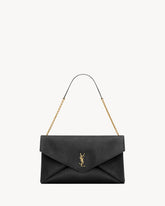 CASSANDRE XXL envelope pouch on chain in lambskin BLACK