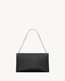CASSANDRE XXL envelope pouch on chain in lambskin BLACK