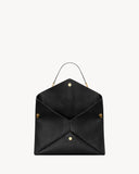 CASSANDRE XXL envelope pouch on chain in lambskin BLACK